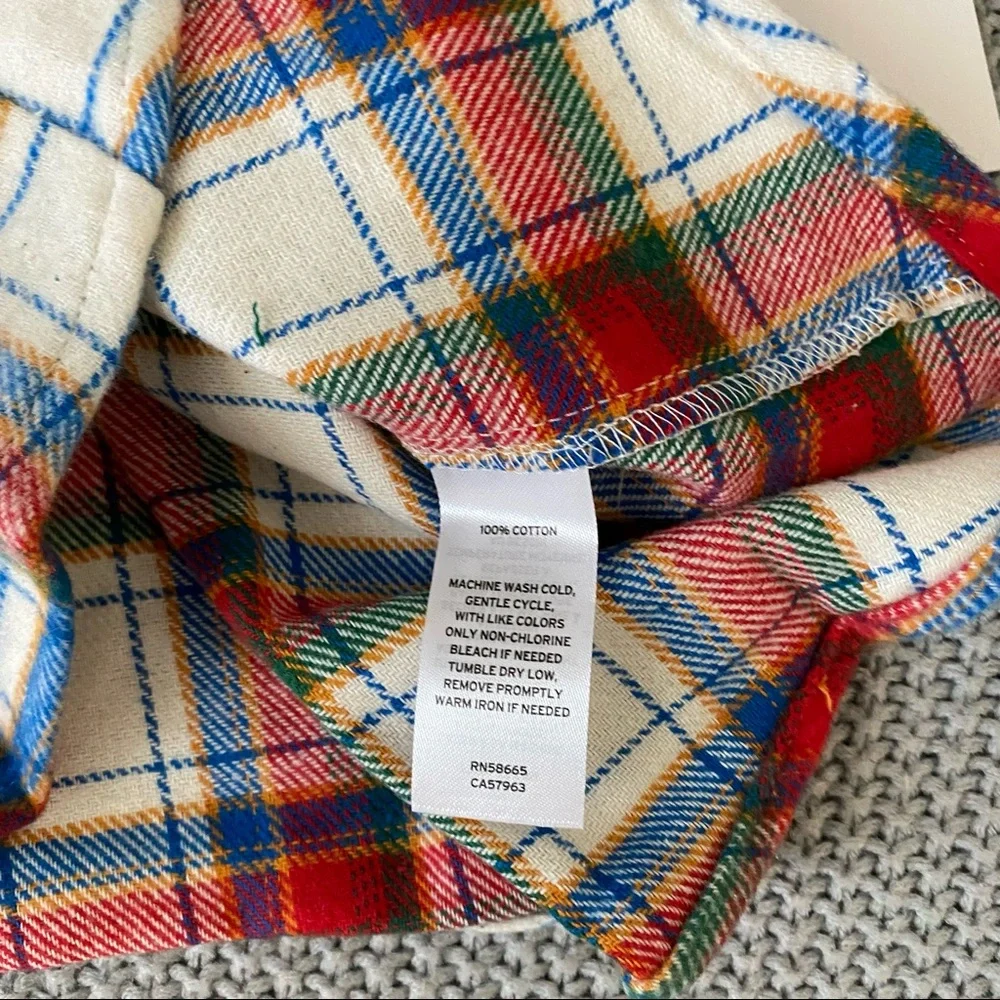 Pet Flannel Pajama Shirt NWT